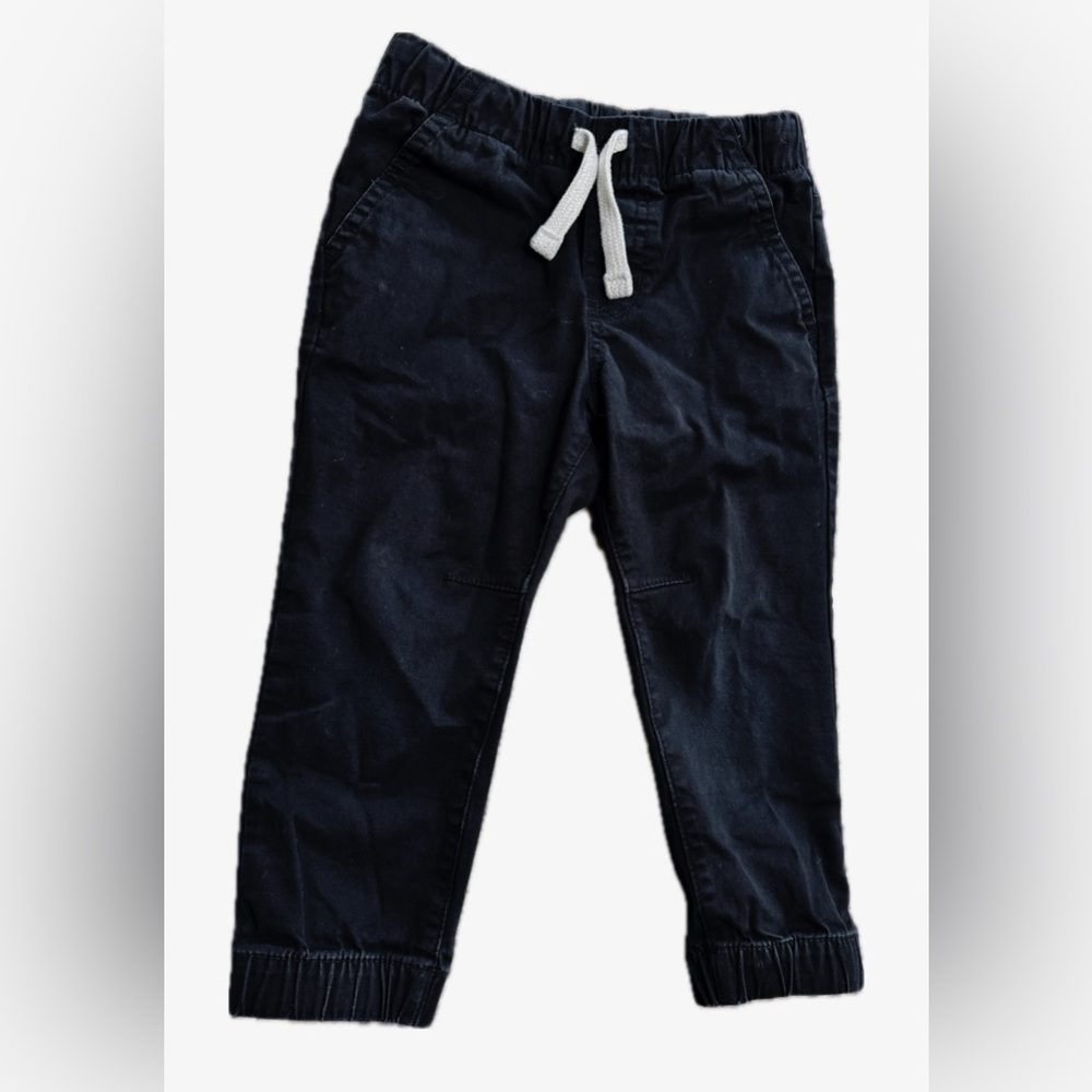 Toddler Black Pants Working Drawstring